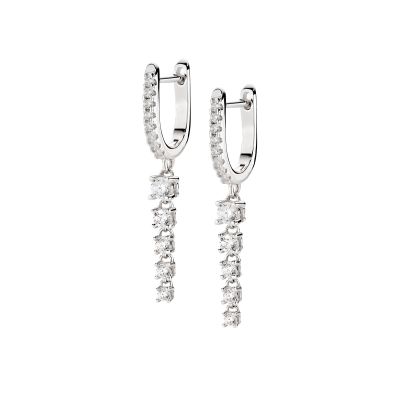 Amen Orecchini Argento Cristalli Bianchi