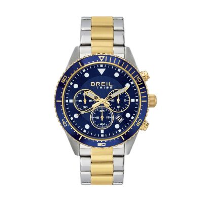 Breil Cronografo Acciaio Bicolore Quadrante Blu Sail
