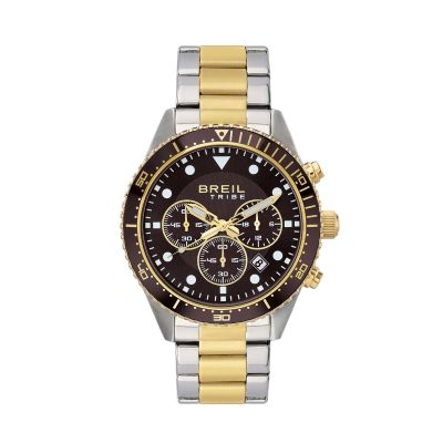 Breil Cronografo Acciaio Bicolore Quadrante Marrone Sail