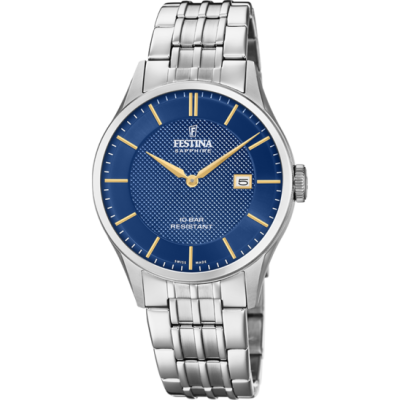 Festina Orologio Swiss Made Solo Tempo Acciaio