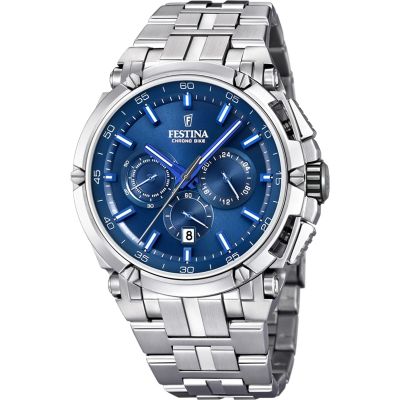 Festina Orologio Cronografo Acciaio Quadrante Blu