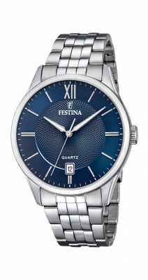 Festina Orologio Uomo Solo Tempo Acciaio Quadrante Blu