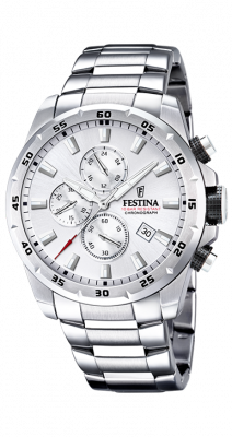 Festina Orologio Cronografo Uomo Acciaio Quadrante Silver