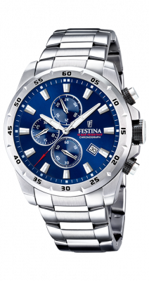 Festina Orologio Cronografo Uomo Acciaio Quadrante Blu