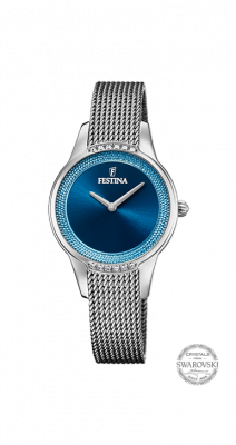 Festina Orologio Donna Solo Tempo Acciaio Quadrante Blu