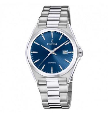 Festina Solo Tempo Uomo Acciaio Quadrante Blu