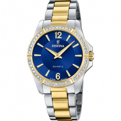 Festina Orologio Solo Tempo Donna Acciaio Bicolore