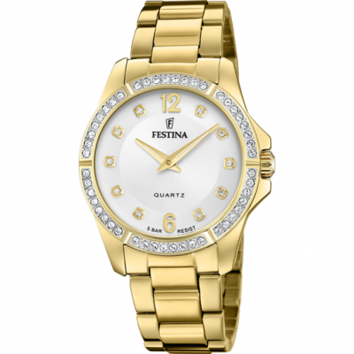 Festina Orologio Solo Tempo Donna Acciaio Gold
