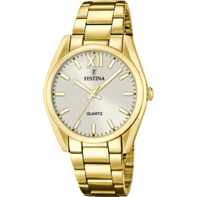 Festina Orologio Acciaio Solo tempo Donna Quadrante Champagne