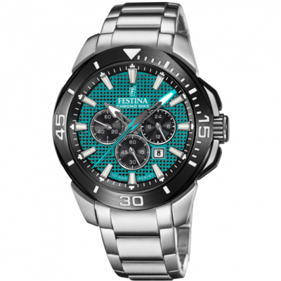 Festina Orologio Acciaio Cronografo Uomo Quadrante Verde