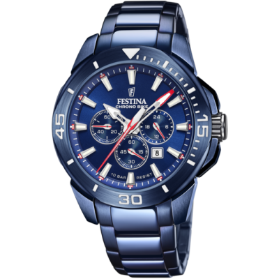 Festina Orologio Acciaio Blu Cronografo Quadrante Blu