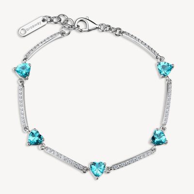 Brosway Bracciale Argento Cuori Paraiba Fancy