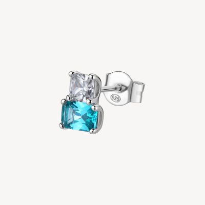 Brosway orecchino Argento Baguette Paraiba Fancy