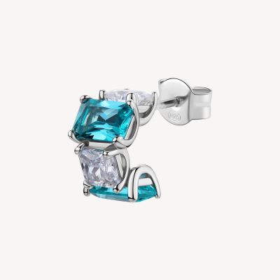 Brosway Orecchino Argento Zirconi Bianchi e Paraiba Fancy