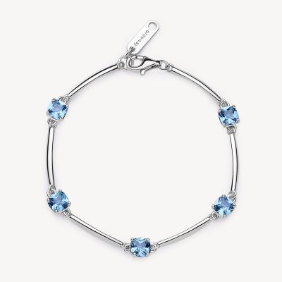 Brosway Bracciale Argento Cushion Light Sapphire Fancy