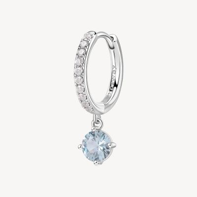 Brosway Mono Orecchino Cerchietto Argento Zaffiro Fancy