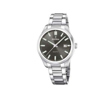 Festina Orologio Solo Tempo Acciaio Quadrante Nero