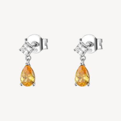 Brosway Orecchini Argento Cristalli Golden Yellow Fancy