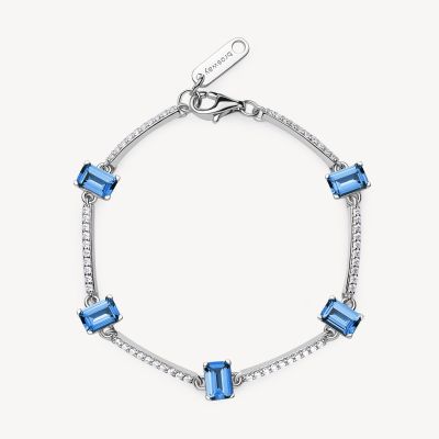 Brosway Bracciale Argento Baguette Cubic Sapphire Fancy