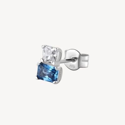Brosway Orecchino Argento Baguette Light Sapphire Fancy