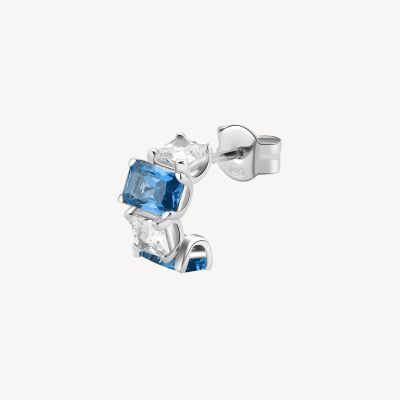 Brosway Orecchino Argento Square Cubic Sapphire Fancy