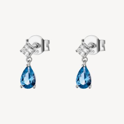 Brosway Orecchini Argento Cristalli sapphire Fancy