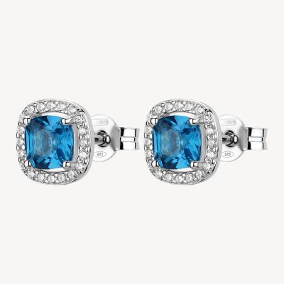 Brosway Orecchini Argento Zircone Zaffiro Fancy