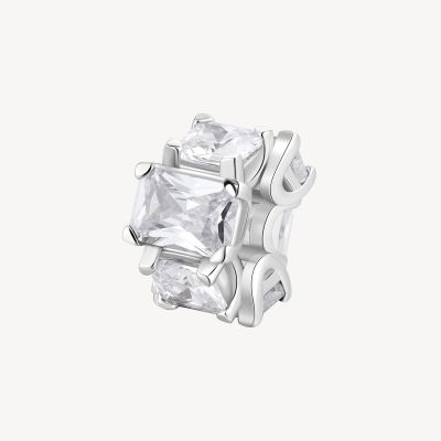 Brosway Charm Argento Square e Baguette White Fancy