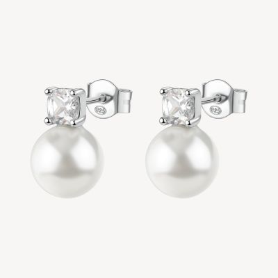 Brosway Orecchini Argento Perla e Cristallo Fancy