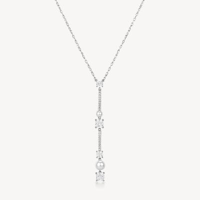 Brosway Collana Argento Perle e Cristalli Bianchi