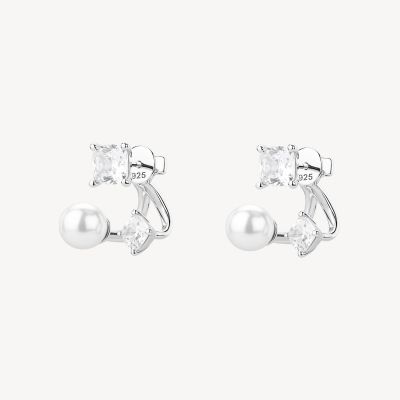 Brosway Orecchini Argento Perla e Cristalli Fancy