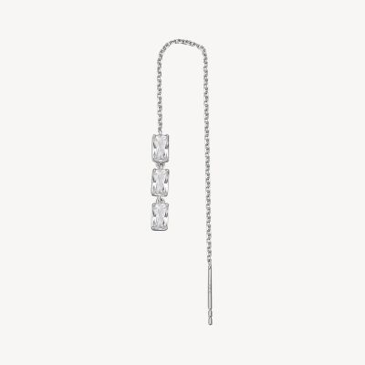 Brosway Mono Orecchino Saliscendi Argento Bianco Fancy