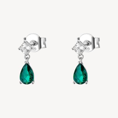 Brosway Orecchini Argento Cristalli Emerald Fancy