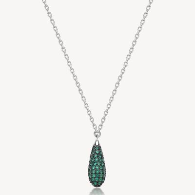Brosway Collana Argento Pendente Zirconi Emerald Fancy