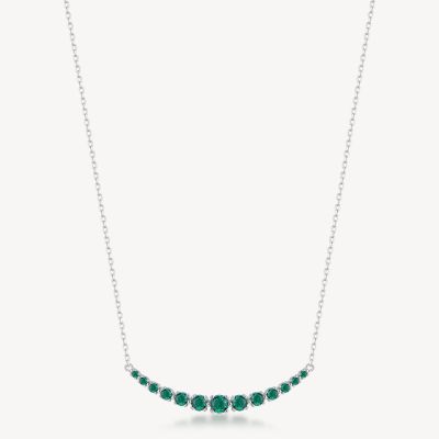 Brosway Collana Argento Zirconi Smeraldo Fancy