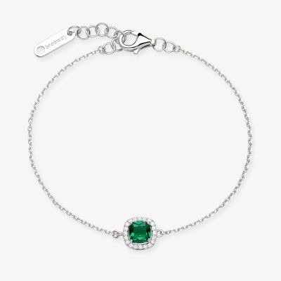 Brosway Bracciale Argento Zircone Smeraldo Fancy