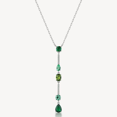 Brosway Collana Argento Zirconi Verdi e Bianchi Fancy