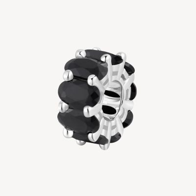 Brosway Charm Argento Oval Cubic Neri Fancy