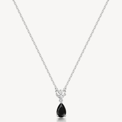 Brosway Collana Argento Cristallo Nero Fancy