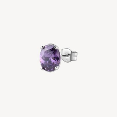 Brosway Orecchino Argento Oval Cubic Amethyst Fancy