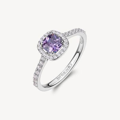 Brosway Anello Argento Zircone Ametista e Bianchi Fancy