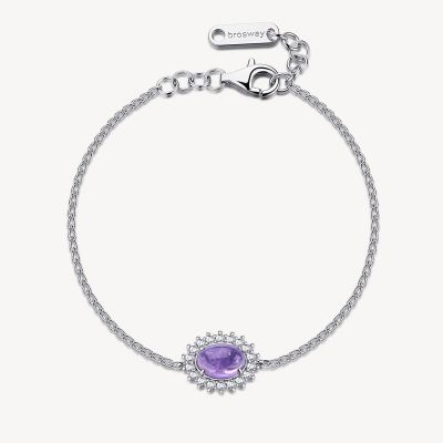 Brosway Bracciale Argento Zircone Ametista Fancy