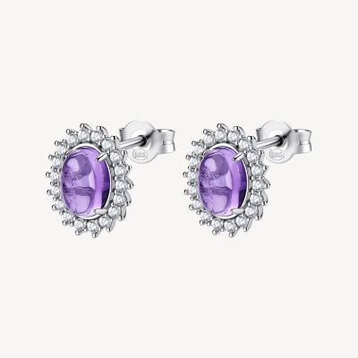 Brosway Orecchini Kate Argento Ametista e Zirconi Fancy