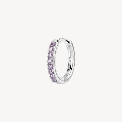 Brosway Mono Orecchino Cerchietto Argento Ametista Fancy