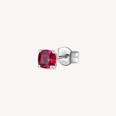 Brosway Orecchino Argento Cushion Cubic Ruby Fancy