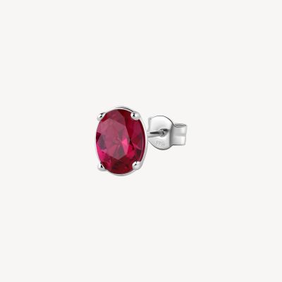 Brosway Orecchino Argento Oval Cubic Ruby Fancy
