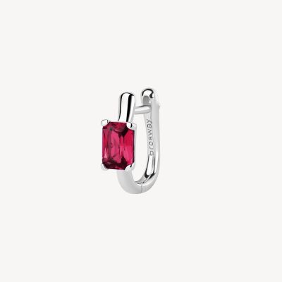 Brosway Orecchino a U Argento Baguette Cubic Ruby Fancy