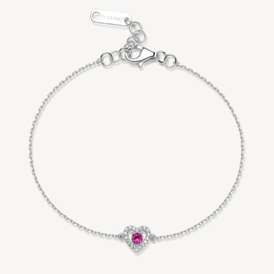 Brosway Bracciale Argento Cuore con Cristallo Rubino Fancy