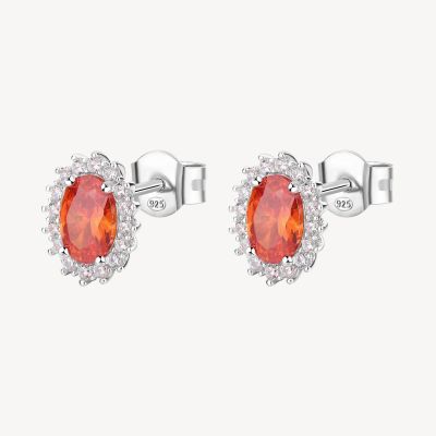 Brosway Orecchini Kate Argento Cristallo Arancio Fancy