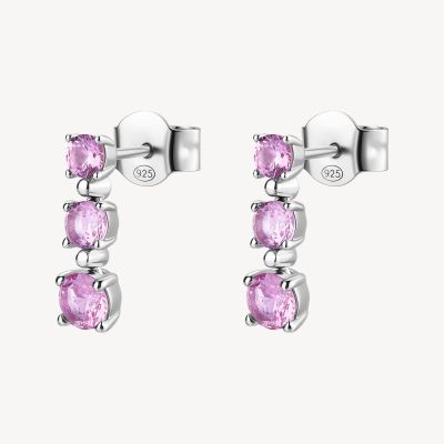 Brosway Orecchini Argento Zirconi Rosa Fancy